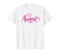 Abigail - Letras Personalizadas con Nombre Rosa para Mujeres y niñas Camiseta