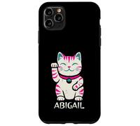 Abigail Lindo gatito agitando diseño de gato para niñas nombre Abigail Carcasa para iPhone 11 Pro Max