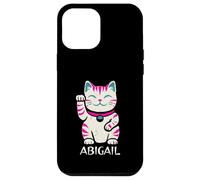 Abigail Lindo gatito agitando diseño de gato para niñas nombre Abigail Carcasa para iPhone 12 Pro Max