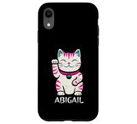 Abigail Lindo gatito agitando diseño de gato para niñas nombre Abigail Carcasa para iPhone XR