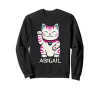 Abigail Lindo gatito agitando diseño de gato para niñas nombre Abigail Sudadera
