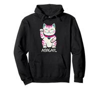Abigail Lindo gatito agitando diseño de gato para niñas nombre Abigail Sudadera con Capucha