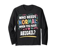 Abigail Personalized Name Funny Cute Custom Abigail Name Manga Larga