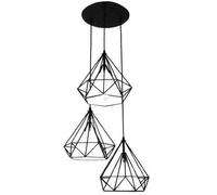 Abigali Diamond lámpara colgante 3x60 W blanco-negro CHNR3-E27