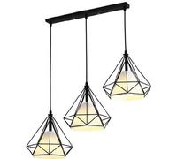 Abigali Diamond lámpara colgante 3x60 W blanco-negro CHNR3L-E27