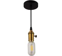 Abigali Edison lámpara colgante 1x40 W negro-latón ZA-2