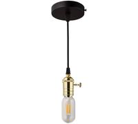 Abigali Edison lámpara colgante 1x40 W negro-oro ZA-1