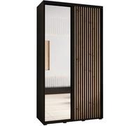 Abiks Möbel ARMARIO LANKO 2 DE PUERTAS CORREDERAS 235,2/130/45 2 puertas (negro/negro)