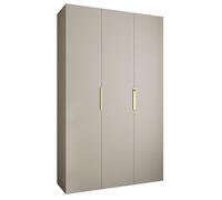 ABIKSMEBLE COMO 4 Armario con 3 Puertas - Armario para Ropa - Armario de Almacenamiento para Dormitorio, Habitación Juvenil, Habitación Infantil - 245,5x150x50cm - Cachemira, Cachemira, Dorado