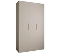 ABIKSMEBLE COMO 4 Armario con 3 Puertas - Armario para Ropa - Armario de Almacenamiento para Dormitorio, Habitación Juvenil, Habitación Infantil - 245,5x140x50cm - Cachemira, Cachemira, Dorado