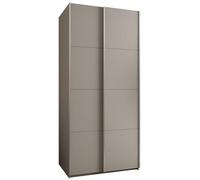 ABIKSMEBLE Lux 1 Armario con 2 Puertas Correderas con Cierre Silencioso - Sistema Corredero HETTICH Topline L - para Salón, Dormitorio - 245,5x120x64cm - Cachemira, Cachemira, Plata