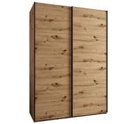 ABIKSMEBLE Lux 1 Armario con 2 Puertas Correderas con Cierre Silencioso - Sistema Corredero HETTICH Topline L - para Salón, Dormitorio - 245,5x180x64cm - Artesano, Artesano, Negro