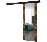 ABIKSMEBLE Salwador 2 Sistema de Puerta Corredera con Cubierta de Riel y Espejo - Puertas Correderas de Pared Interior - Construcción Sólida - 90 x 204 cm - Estilo Antiguo