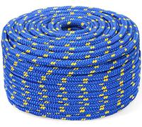 Abio Cuerda de polipropileno 5 mm 50 m Azul Cuerda de polipropileno para exteriores Cuerda trenzada PP Cordón de nylon Cuerda de amarre Cuerda de plástico Cuerda trenzada 5 mm 50 m