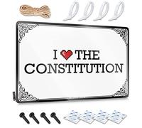 Abipuir Accesorios de bar para Man Cave I Love The Constitution Letrero de hojalata divertidos letreros de cocina decoración del hogar occidental (Color: Color, Tamaño: 30 x 40 cm)