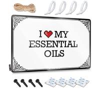 Abipuir Letrero de estaño Decoración I Love My Essential Oils Letrero de metal sarcástico Artículos de baño (Color: Color, Tamaño: 30 x 40 cm)