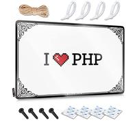 Abipuir Señales de garaje para hombres Vintage I Love PHP, letrero de lata de oficina Tiki Bar para patio exterior (Color: Color, Tamaño: 20 x 30 cm)