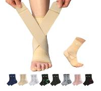 ABIRAM Tobillera Estabilizadora Protector, Compresión Ajustable Protección de Tobillos,Calcetines Compresivos, fascitis plantar, orceduras,tendinitis de Aquiles, endaje para el pie, 1 par