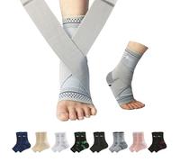 ABIRAM Tobillera Estabilizadora Protector, Compresión Ajustable Protección de Tobillos,Calcetines Compresivos, fascitis plantar, orceduras,tendinitis de Aquiles, endaje para el pie, 1 par