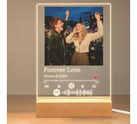 ABirdon Placa Spotify Personalizada con Foto,Marco de Fotos de Canción o Portada de Álbum Personalizado, Regalo Único para Novio o Novia, Ideal para Navidad o San Valentín