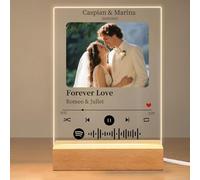 ABirdon Placa Spotify Personalizada con Foto y Canción - Regalo Original para Pareja, Amigos y Familia - Cumpleaños, San Valentín y Navidad