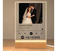 ABirdon Targa Spotify Personalizzata,Lampada Musica Personalizzata con Foto,Idea Regalo per Coppia, Anniversario Lui Lei, Regalo San Valentino Originale per Amica Sorella, Regalo di Natale