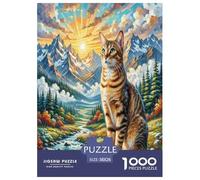 Abisinia 1000 Piezas Animales Rompecabezas De Desafiantes Juguetes Juego Familiar Adultos Regalos 38x26cm/1000pcs