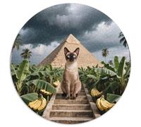 Abisinia 1000 Piezas Puzzles Pet Gato Rompecabezas Redondo para Niños Y Niñas Regalos Originales Juegos De Puzzle para Aliviar El Estrés 1000pcs (67.5x67.5cm)