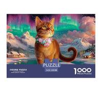 Abisinia Puzzle 1000 Piezas Linda Mascota, Entretenimiento Rompecabezas De Bricolaje, De Noches De Juegos Desafiantes, Puzzles Gift, para Adultos Y Niños A Partir De 12 Años 52x38cm/1000pcs