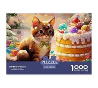 Abisinia Puzzle 1000 Piezas Linda Mascota, Entretenimiento Rompecabezas De Bricolaje, De Noches De Juegos Desafiantes, Regalo, para Adultos Y Niños A Partir De 12 Años 52x38cm/1000pcs