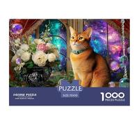 Abisinia Puzzle 1000 Piezas Linda Mascota, Entretenimiento Rompecabezas De Bricolaje, Desafío Ideal, Colección De Arte, para Adultos Y Niños A Partir De 12 Años 70x50cm/1000pcs