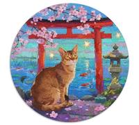 Abisinia Rompecabezas Redondo De 1000 Piezas Creativo Pet Gato Juegos Intelectuales Juguetes De Descompresión para Toda La Familia 1000pcs (67.5x67.5cm)