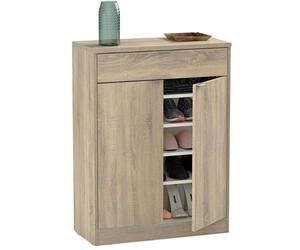 Abitti Zapatero Recibidor Multiestancia Berlín Estilo Natural en Color Roble Cambrian con 1 Cajón y 4 Estantes 75x101x37 cm