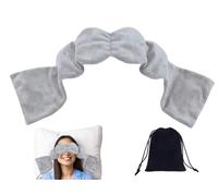Abiyou 1 Pieza Antifaz Para Dormir Con Peso, Máscara De Ojos Con Peso Para Sueño Profundo, Con 1 Bolsas De Terciopelo，Para Relajar y Aliviar El Estrés, Para Dormir Profundamente (Gris)
