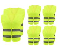 Abiyou 10PCS Chaleco Reflectante,Chaleco de Seguridad,Chaleco Reflectante de Seguridad,Chaleco de Seguridad de Alta Visibilidad,Auto Chaleco De Seguridad,para Correr,Conductor,Limpiadores(Amarillo)