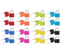 Abiyou 16 Piezas Candado Colores con Llave, Candados Pequeños, Cerradura de Maleta de Color, Mini Cerradura de Maleta, Coloridos Pequeños Cerraduras, para Bolsos, Armarios, Maletas (8 Colores)