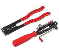Abiyou 2PCS Alicates de Abrazadera de Arranque, Alicates Abrazaderas Coche Herramientas, Juego de Alicates para Manguitos de Eje, CV Joint Clamp, Eje de Manguera Automotriz, para Coches (Rojo)
