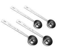 Abiyou 4 Piezas Cucharadas de Café, 15/30ML Cucharas Medidoras de Café, Cuchara Medidora, Cucharas Dosificadoras, Cucharillas Cafe, para Café Molido, Té Suelto, Leche y Polvo