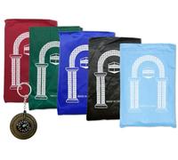 Abiyou 5PCS Musulmana Alfombra Oración Portátil, Alfombra de Oración de Viaje con Brújula, Portátil Alfombra Islámica,Brújula Oración Alfombra,Alfombra de Rezo,Alfombras de Oración(5 Colores)