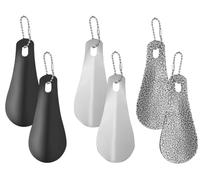 Abiyou 6 Piezas Calzador de Acero Inoxidable, Calzador de Zapatos Corto Portátil con Llavero, Calzador de Zapatos, Shoe Horn, para Hombres, Mujeres, Ancianos, Zapatos (3 Color)