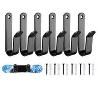 Abiyou 6 Piezas Soporte de Pared para Snowboard, Horizontal Soporte para Snowboard con Tornillos, Soporte de Pared para Monopatín, Snowboard Skateboard Wall Mount, para Esquís, Esquís largos, Patines