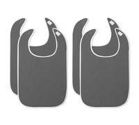 Abiyou Baberos para Personas Mayores, 4 Piezas Baberos Impermeables para Adultos, Baberos Adultos, Protector de Ropa para Ancianos, para Adultòs Mayores y Personas Discapacitadas y Pacientes (Gris)