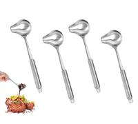 Abiyou Cuchar de Salsa Acero Inoxidable, 4PCS Cuchara de Pico de Pato Cuchara, Cucharón de Salsa, Cuchara de Salsa con Boquilla Inclinada, Cuchara para Rociar Salsa, para Servir Vino, Bebidas