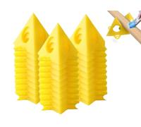 Abiyou Soportes de Pirámide, 40PCS Pirámide de Pintura, Soporte Piramide Pintura, Soporte de Pintura para Carpintería, Soportes de Pintura de Pintor, para Carpintería, Tablónde, Artesanía (Amarillo)
