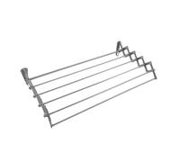 ABJ Tendedero de pared telescópico para pared, acordeón, soporte de pared, color gris, 80 cm
