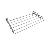 ABJ Tendedero de pared telescópico para pared, acordeón, soporte de pared, color gris, 90 cm