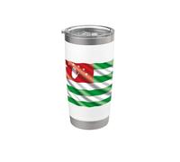 Abjasia Apjaseti República de Abjasia Bandera Cáucaso Vaso térmico de acero inoxidable de doble pared