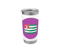 Abjasia Apjaseti República de Abjasia Bandera Cáucaso Vaso térmico de acero inoxidable de doble pared