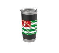 Abjasia Apjaseti República de Abjasia Bandera Cáucaso Vaso térmico de acero inoxidable de doble pared