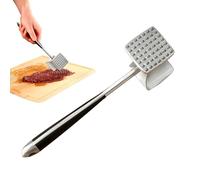 Ablandador de carne, , ablandador de carne, ablandador plano, práctico aldaba de aleación de aluminio para nueces, ajo, carne, pescado, filete, mariscos, trituración